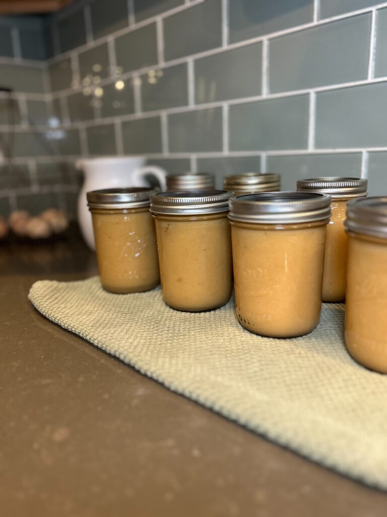 Canned Applesauce on counter